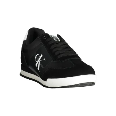 Black Polyester Sneaker