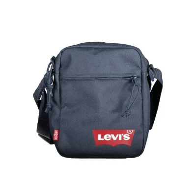 Blue Polyester Shoulder Bag