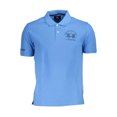 Blue Cotton Polo Shirt
