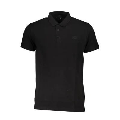 Black Cotton Polo Shirt