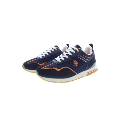 Blue Polyester Sneaker