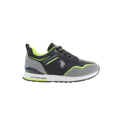 Black Polyester Sneaker