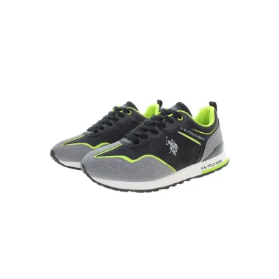 Black Polyester Sneaker