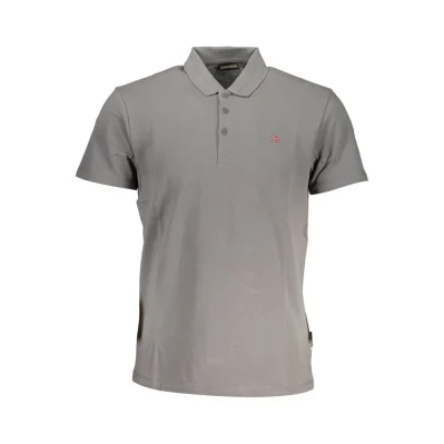 Gray Cotton Polo Shirt