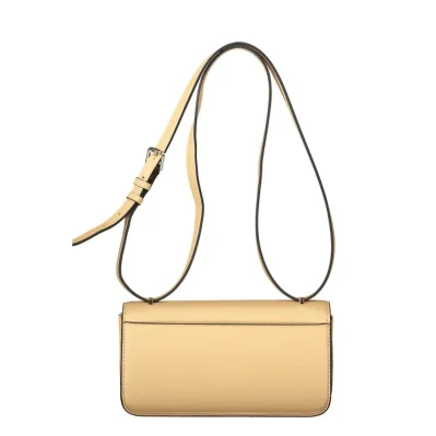 Beige Polyethylene Women Handbag