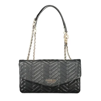 Black Polyethylene Women Handbag