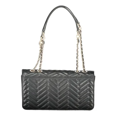 Black Polyethylene Women Handbag