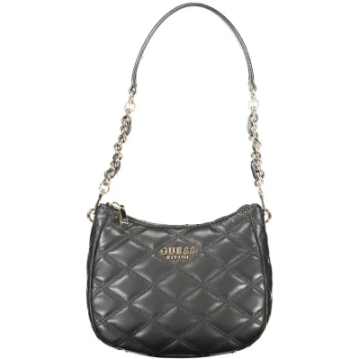 Black Polyethylene Women Handbag