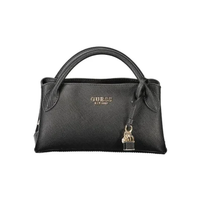 Black Polyethylene Women Handbag