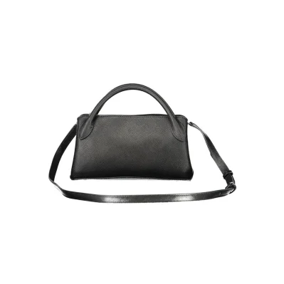 Black Polyethylene Women Handbag