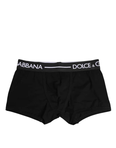 Black Cotton Stretch Regular Boxer Underwear