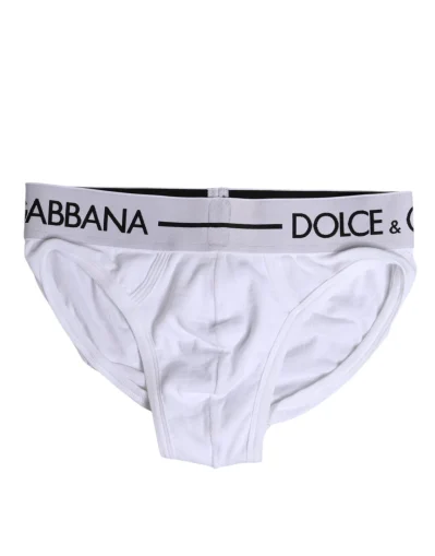 White Cotton Stretch Regular Brief Underwear
