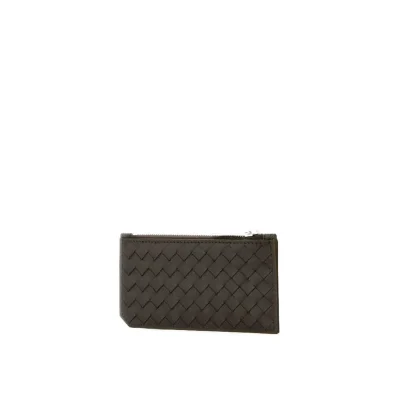 Intrecciato Leather Card Holder
