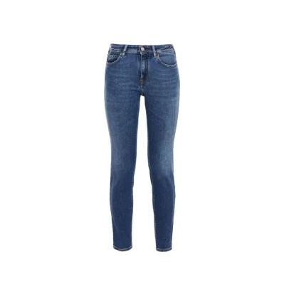 Blå Konst Climb Mid Blue Cotton Denim Jeans