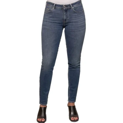Blå Konst Climb Mid Blue Cotton Denim Jeans
