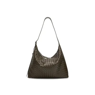 Traveller Medium Intrecciato Leather Hobo Bag