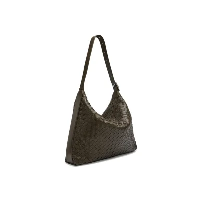 Traveller Medium Intrecciato Leather Hobo Bag
