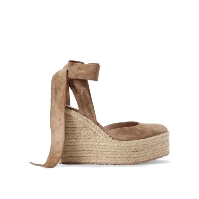 Suede Wedge Espadrilles