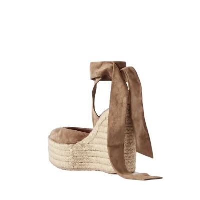 Suede Wedge Espadrilles