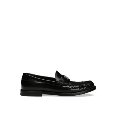 Leather Logo Loafers
