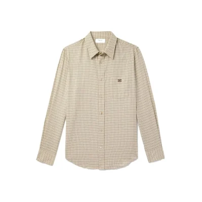 Logo-Embroidered Checked Cotton Shirt
