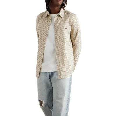 Logo-Embroidered Checked Cotton Shirt