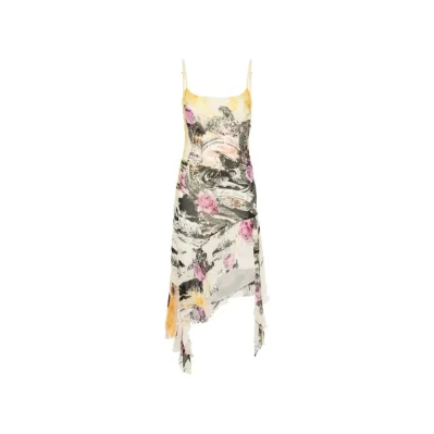 Printed Crepe Dress