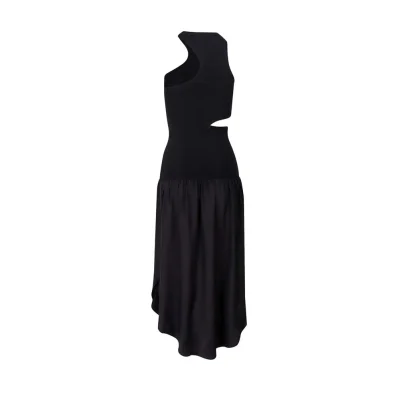 Silk Cut-Out Maxi Dress