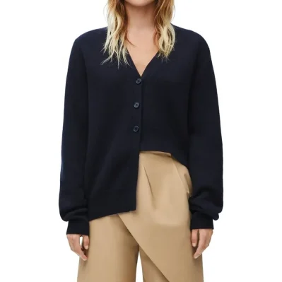 Asymmetric Cashmere Cardigan