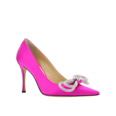 Double Bow Satin Pumps