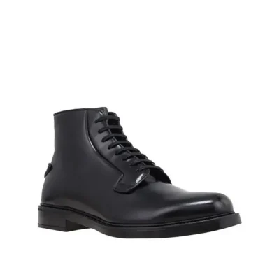 Leather Lace-Up Boots