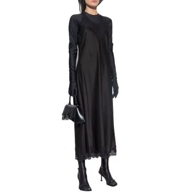 Satin Strappy Midi Dress