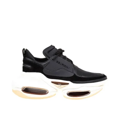 Leather And Fabric Sneakers