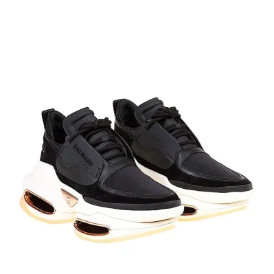 Leather And Fabric Sneakers