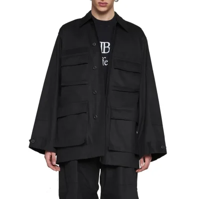 Multi-Pocket Cargo Shirt Jacket
