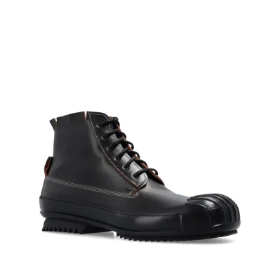 Leather High-Top Sneakers