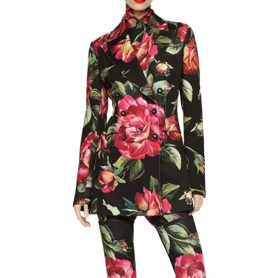 Flower Print Blazer