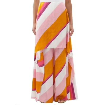 Ff Color-Block Draped Trousers