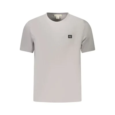 Gray Cotton Men T-Shirt