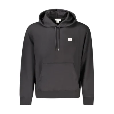 Black Cotton Men Sweater