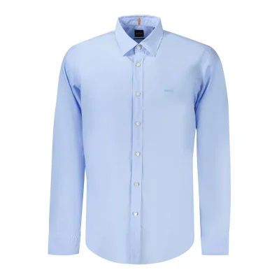 Blue Cotton Men Shirt