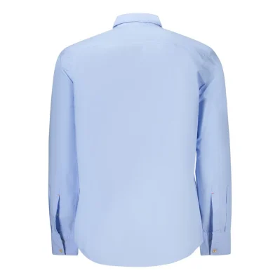 Blue Cotton Men Shirt