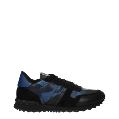 Blue Leather Sneakers