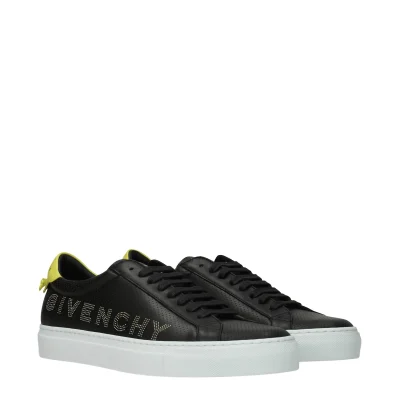 Black Leather Sneakers
