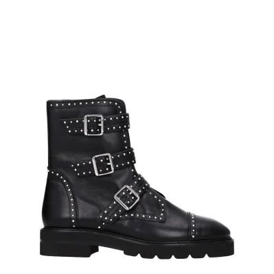 Black Leather Ankle