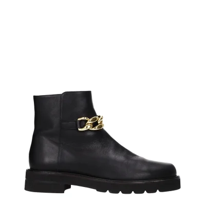 Black Leather Ankle