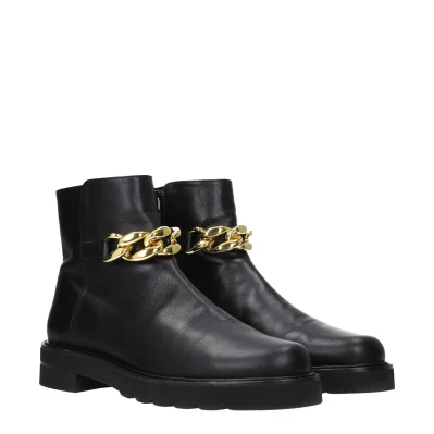 Black Leather Ankle