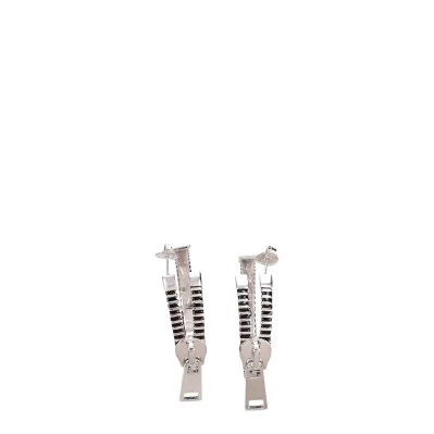 Gray Silver Earring