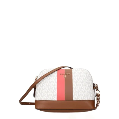 Beige Fabric Crossbody Bag