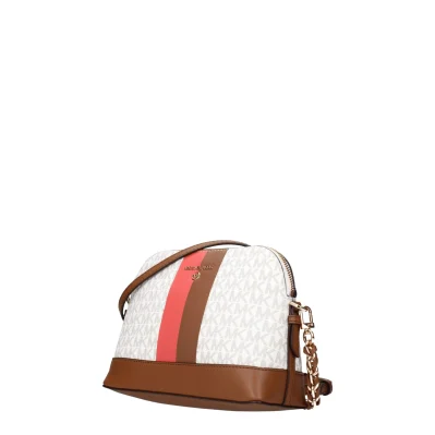 Beige Fabric Crossbody Bag